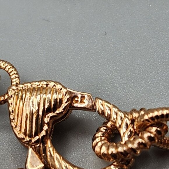 Rose Gold Tone Matching 925 Silver Bracelets Cubic Zirconia Thailand Lot of 2 - Picture 7 of 10